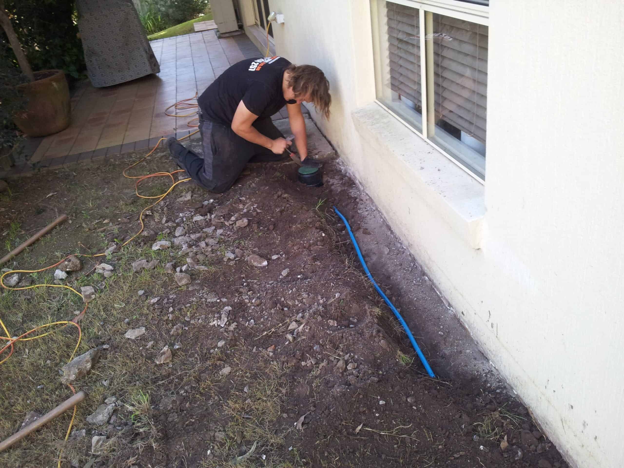 Termite Protection in Fig Tree Pocket – Reticulation system being installed Termite Protection in Fig Tree Pocket - Reticulation system being installed