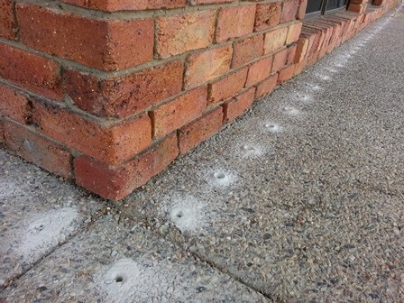 Barrier Treatment Drill Holes