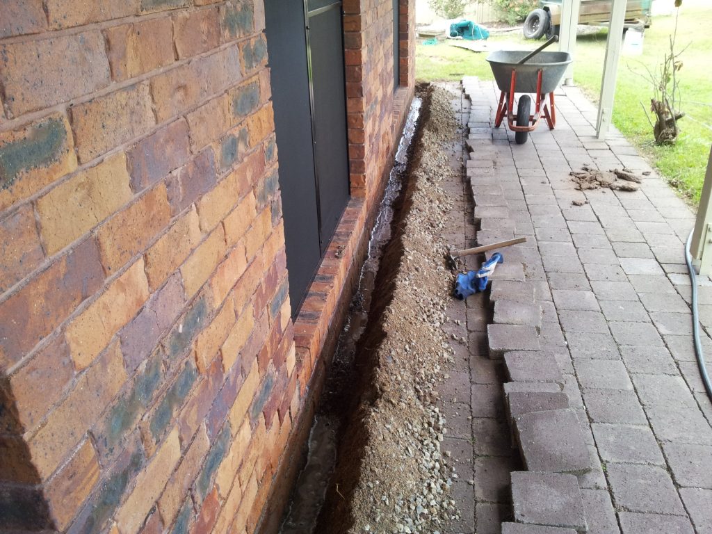 Termite barrier trench