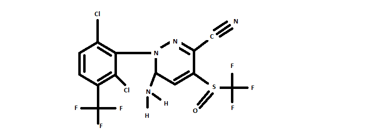 2D structure of Fipronil used in Barrier Treatments