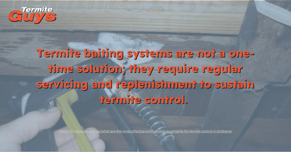 nground termite baiting system in Brisbane soil for long-term termite prevention near a home foundation