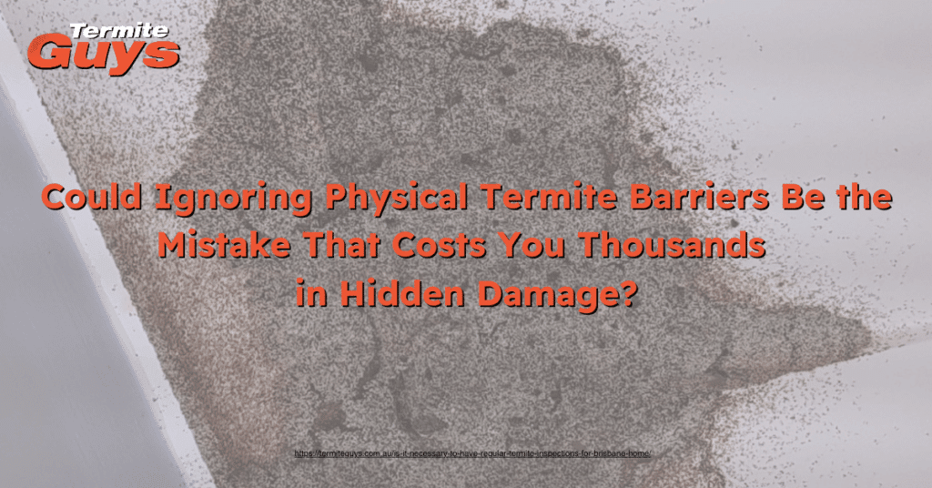 Image revealing termite-damaged wood beneath, symbolizing costly structural damage due to missing physical termite barriers.