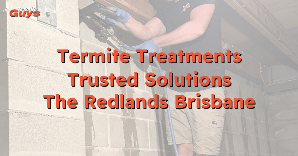 Technician applying termite treatment at a Redlands home – Trusted solutions by Termite Guys Brisbane
