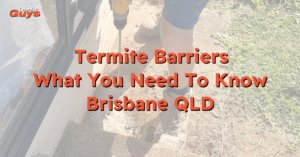 Technician installing a termite barrier at a Brisbane home, professional termite protection by Termite Guys Brisbane.