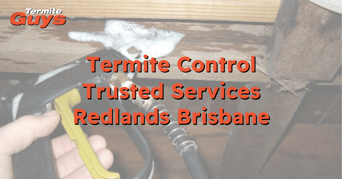 Termite control barriers being installed by Termite Guys Brisbane at a home in Redlands, Brisbane