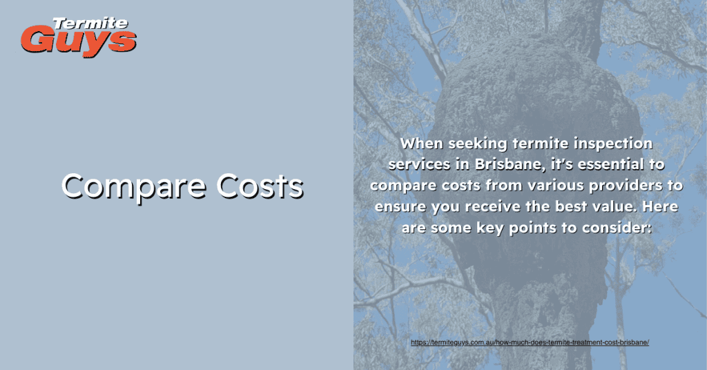 Comparing costs from a few termite service providers is important to ensure you receive the best value and service quality for your investment. Different companies offer varying treatment methods, warranties, and customer service levels. By obtaining multiple quotes, you can evaluate the scope of services each provider includes and identify any potential hidden fees. This comparison helps you understand the market rate, ensuring you don't overpay while still securing effective termite control. Additionally, reviewing multiple options allows you to assess each company's reputation, expertise, and customer reviews. This thorough evaluation process ensures you choose a reliable provider who offers comprehensive, high-quality treatment tailored to your specific needs, ultimately safeguarding your home from costly termite damage.